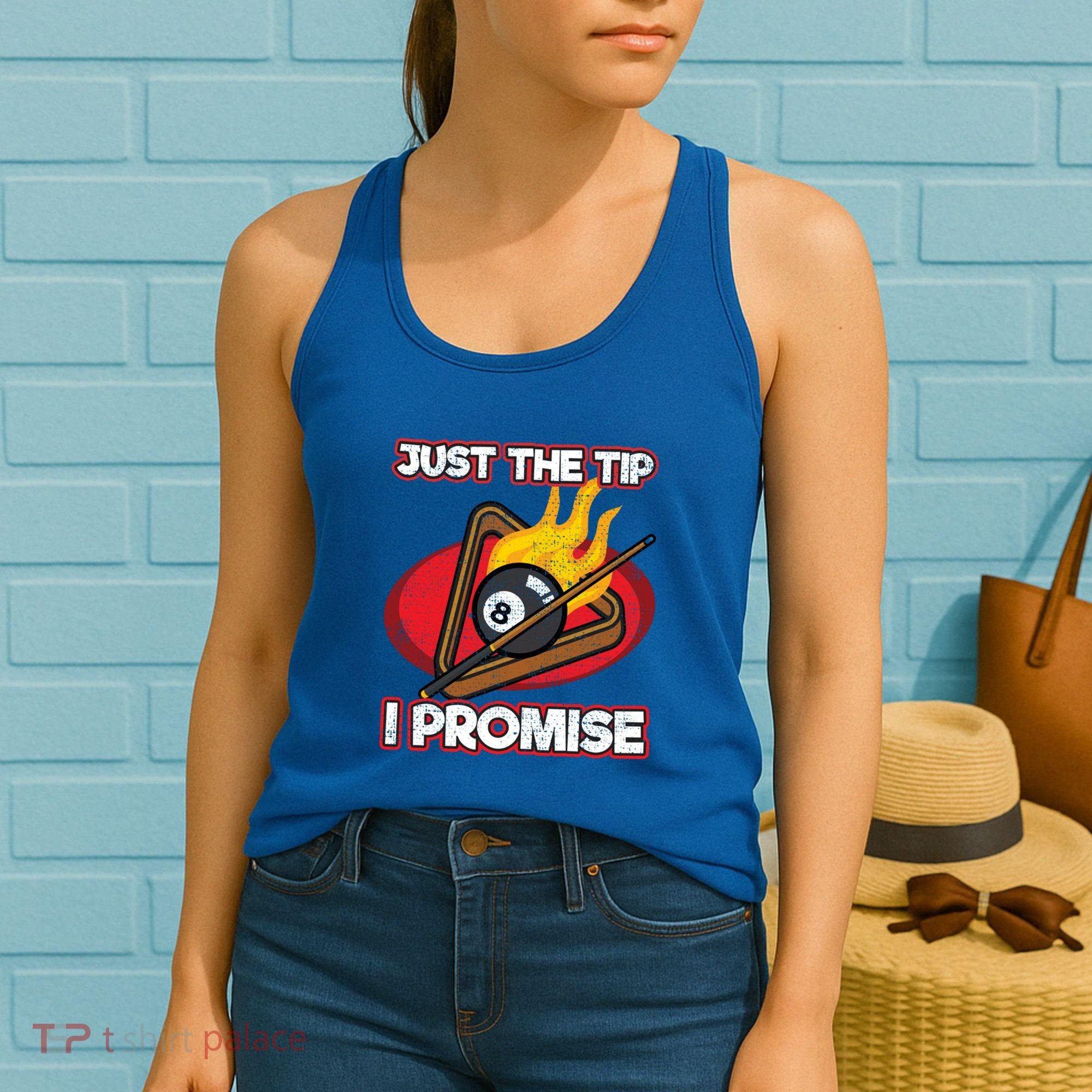 Billiards Player Just The Tip Promise Magic Shot Pool Cute Gift Women's Tank Top