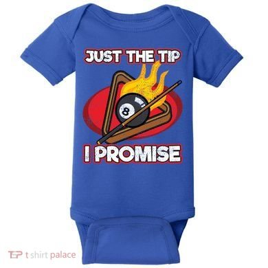 Billiards Player Just The Tip Promise Magic Shot Pool Cute Gift Baby Bodysuit