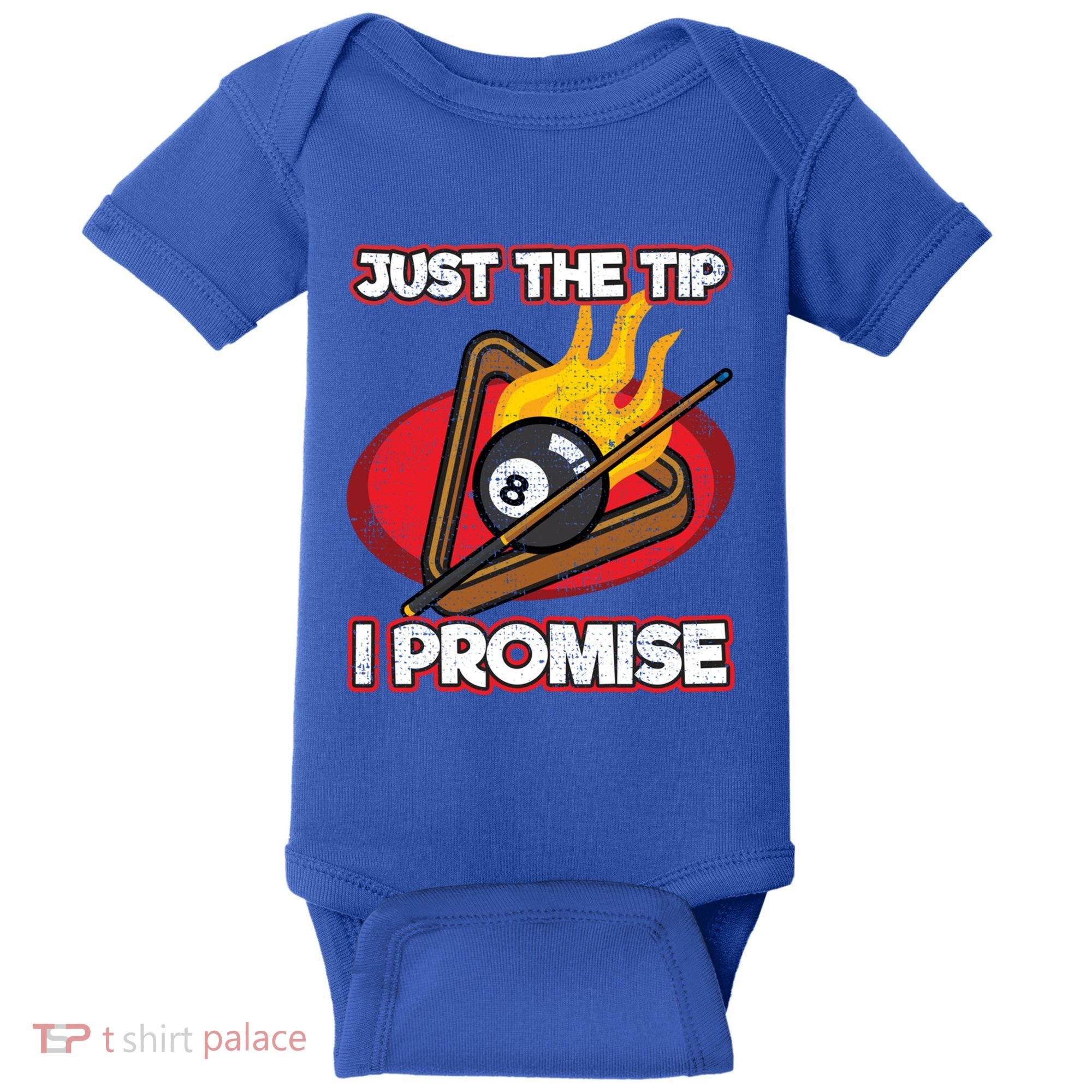 Billiards Player Just The Tip Promise Magic Shot Pool Cute Gift Baby Bodysuit