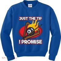 Billiards Player Just The Tip Promise Magic Shot Pool Cute Gift Kids Sweatshirt thumb 0