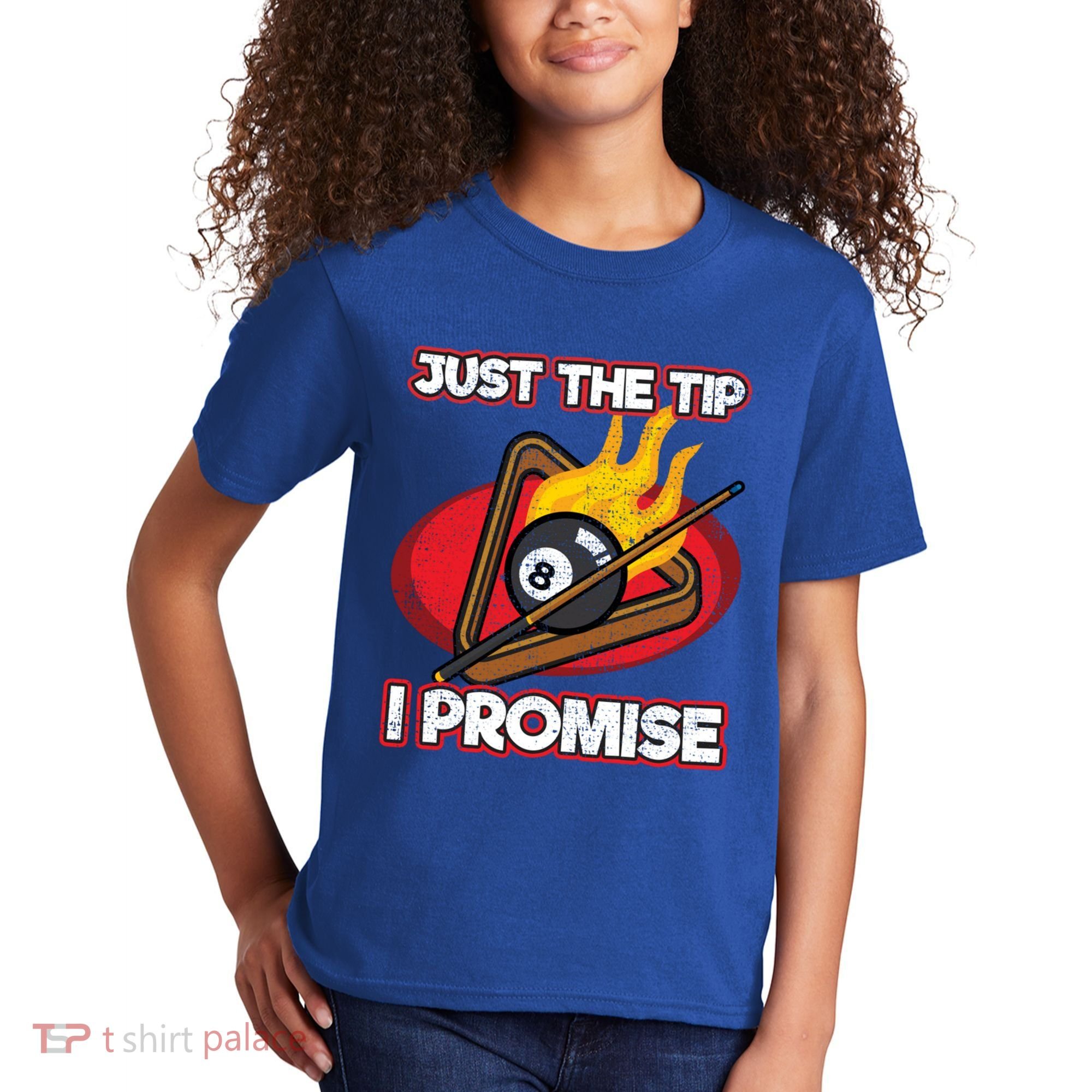 Billiards Player Just The Tip Promise Magic Shot Pool Cute Gift Kids T-Shirt