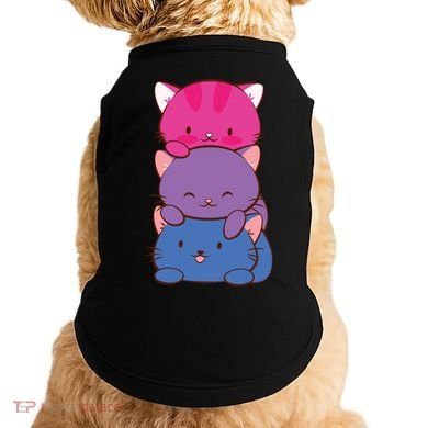 Bisexual Pride Kawaii Kitty Cat Stack Anime Meaningful Gift Doggie Tank