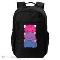 Bisexual Pride Kawaii Kitty Cat Stack Anime Meaningful Gift Backpack thumb 0