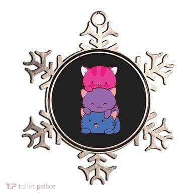 Bisexual Pride Kawaii Kitty Cat Stack Anime Meaningful Gift Ornament