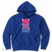 Bisexual Pride Kawaii Kitty Cat Stack Anime Meaningful Gift Hoodie thumb 0