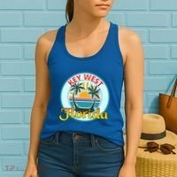 Beach Please Key West Florida Beach Spring Break Cute Gift Women's Tank Top thumb 2