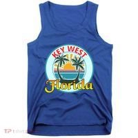 Beach Please Key West Florida Beach Spring Break Cute Gift Tank Top thumb 0
