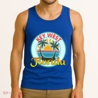 Beach Please Key West Florida Beach Spring Break Cute Gift Tank Top thumb 3