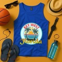 Beach Please Key West Florida Beach Spring Break Cute Gift Tank Top thumb 4
