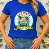 Beach Please Key West Florida Beach Spring Break Cute Gift Women's T-Shirt thumb 2