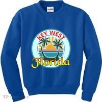 Beach Please Key West Florida Beach Spring Break Cute Gift Kids Sweatshirt thumb 0