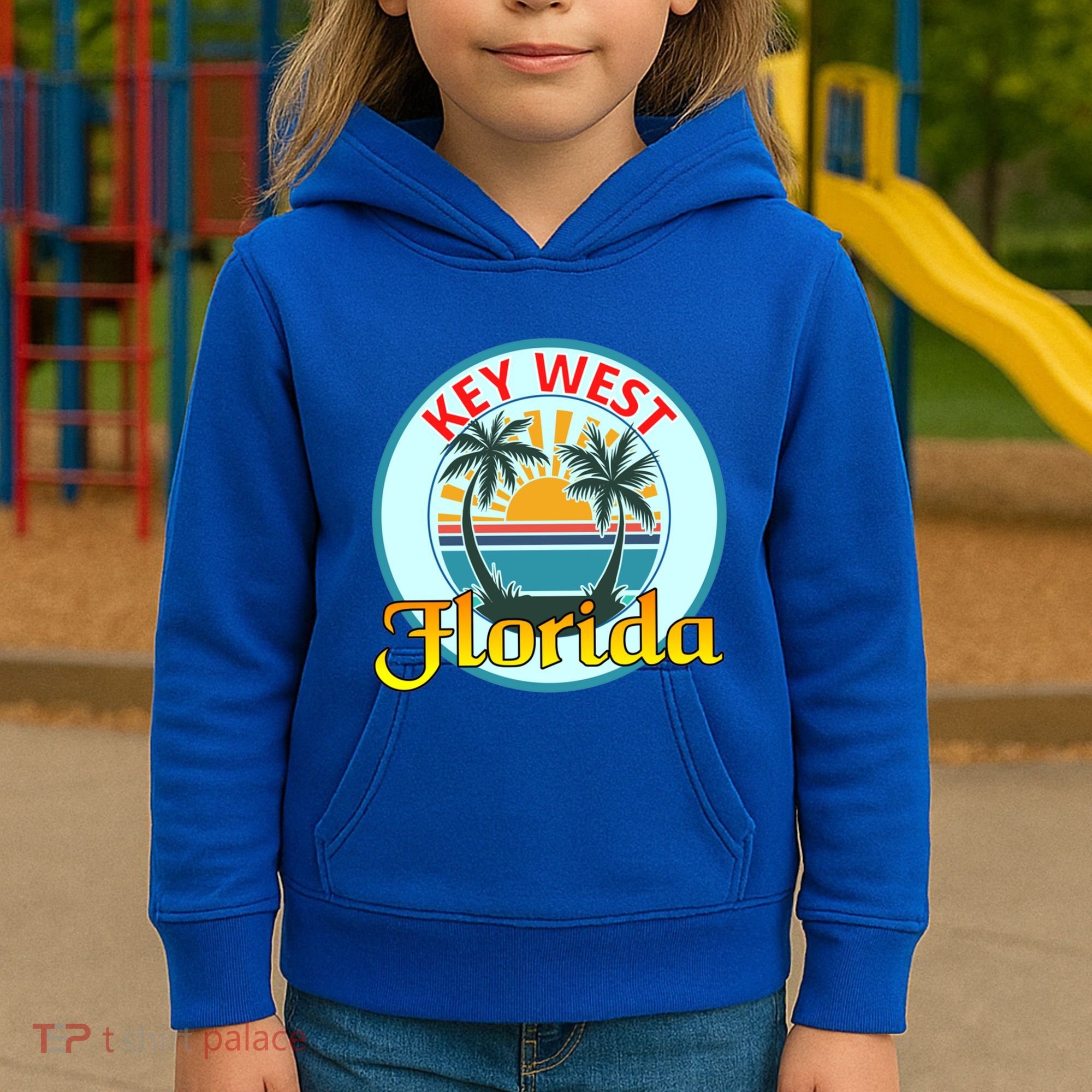 Beach Please Key West Florida Beach Spring Break Cute Gift Kids Hoodie