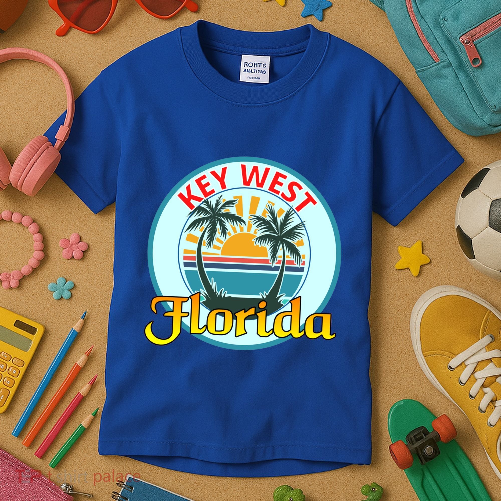 Beach Please Key West Florida Beach Spring Break Cute Gift Kids T-Shirt