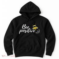 Bee Positive Kind Honey Bees Bumblebee Optimism Hoodie thumb 0
