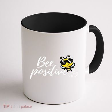 Bee Positive Kind Honey Bees Bumblebee Optimism Coffee Mug back