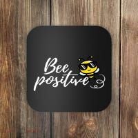 Bee Positive Kind Honey Bees Bumblebee Optimism Coaster thumb 0