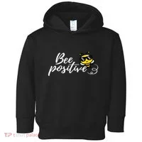 Bee Positive Kind Honey Bees Bumblebee Optimism Toddler Hoodie thumb 0