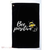 Bee Positive Kind Honey Bees Bumblebee Optimism Golf Towel thumb 0