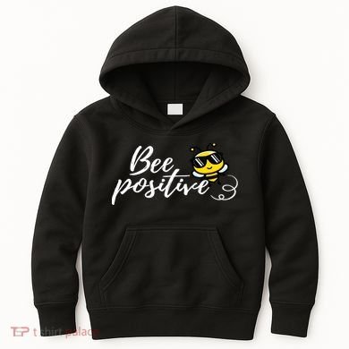 Bee Positive Kind Honey Bees Bumblebee Optimism Kids Hoodie