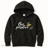 Bee Positive Kind Honey Bees Bumblebee Optimism Kids Hoodie thumb 0