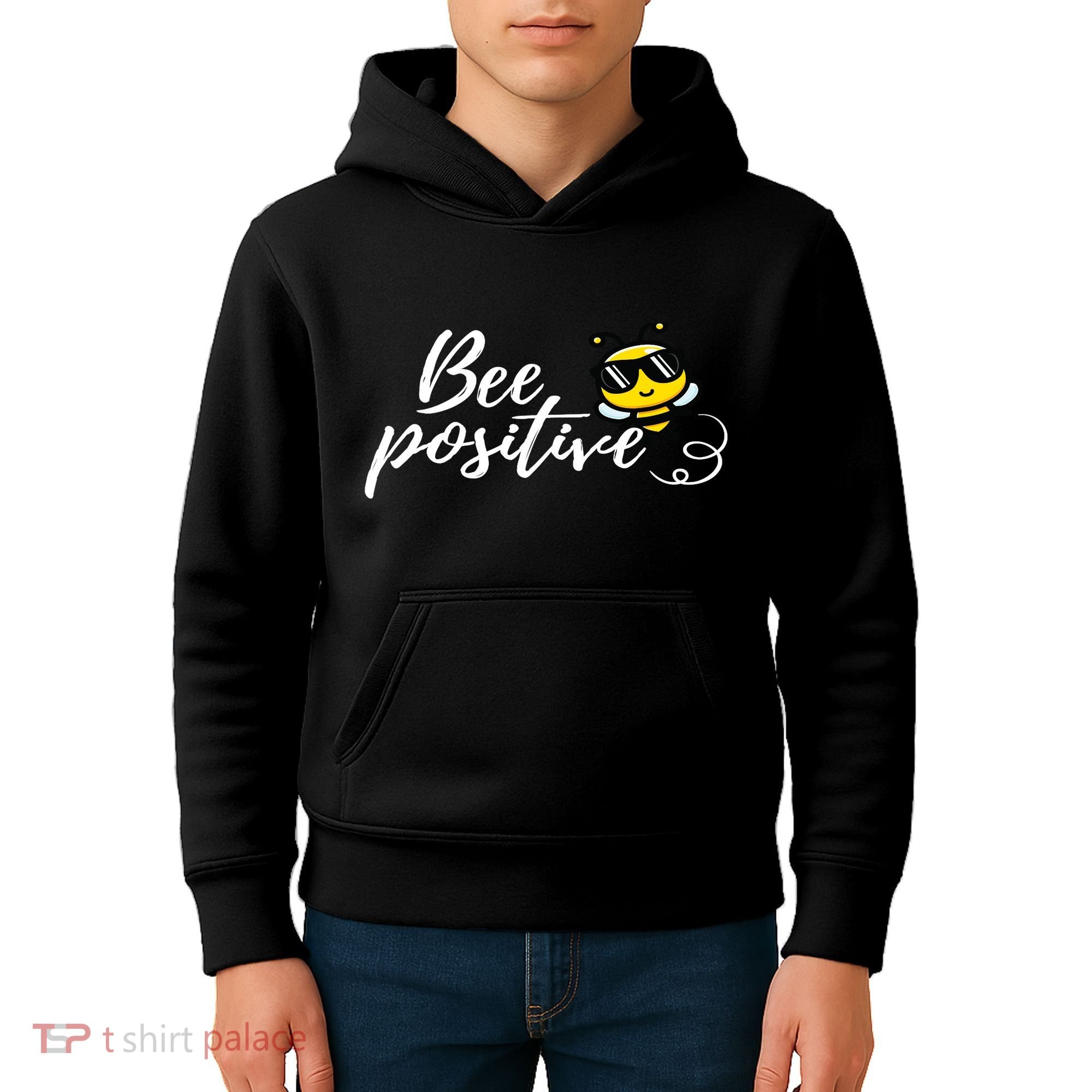 Bee Positive Kind Honey Bees Bumblebee Optimism Kids Hoodie
