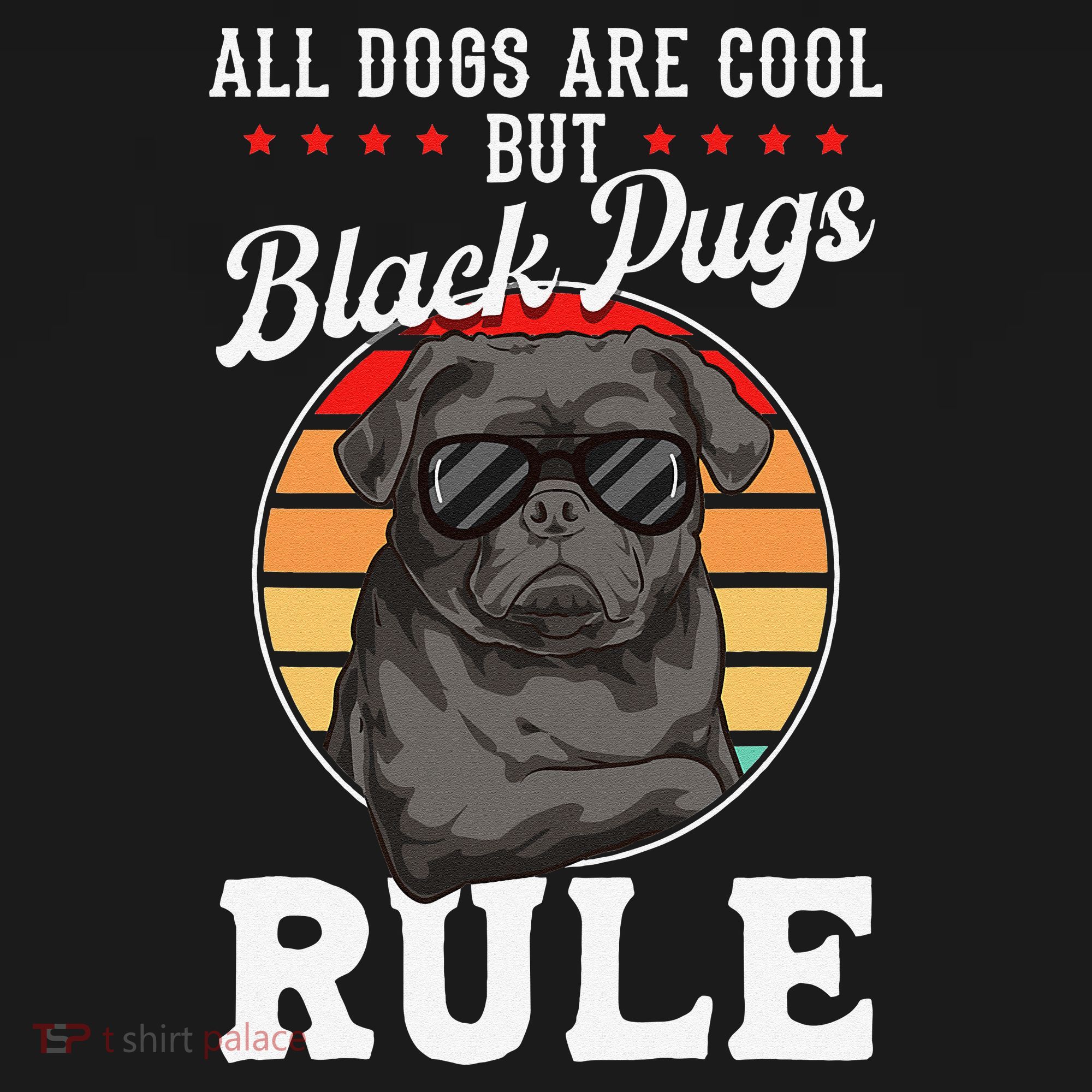 Black Pug Lovers Black Pugs Rule Funny Black Pug Apron