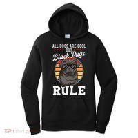 Black Pug Lovers Black Pugs Rule Funny Black Pug Women's Hoodie thumb 0