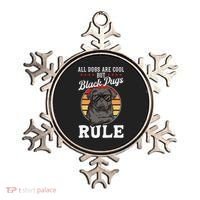 Black Pug Lovers Black Pugs Rule Funny Black Pug Ornament thumb 0