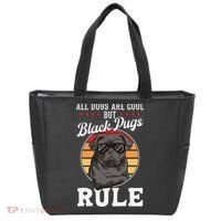 Black Pug Lovers Black Pugs Rule Funny Black Pug Tote Bag thumb 0