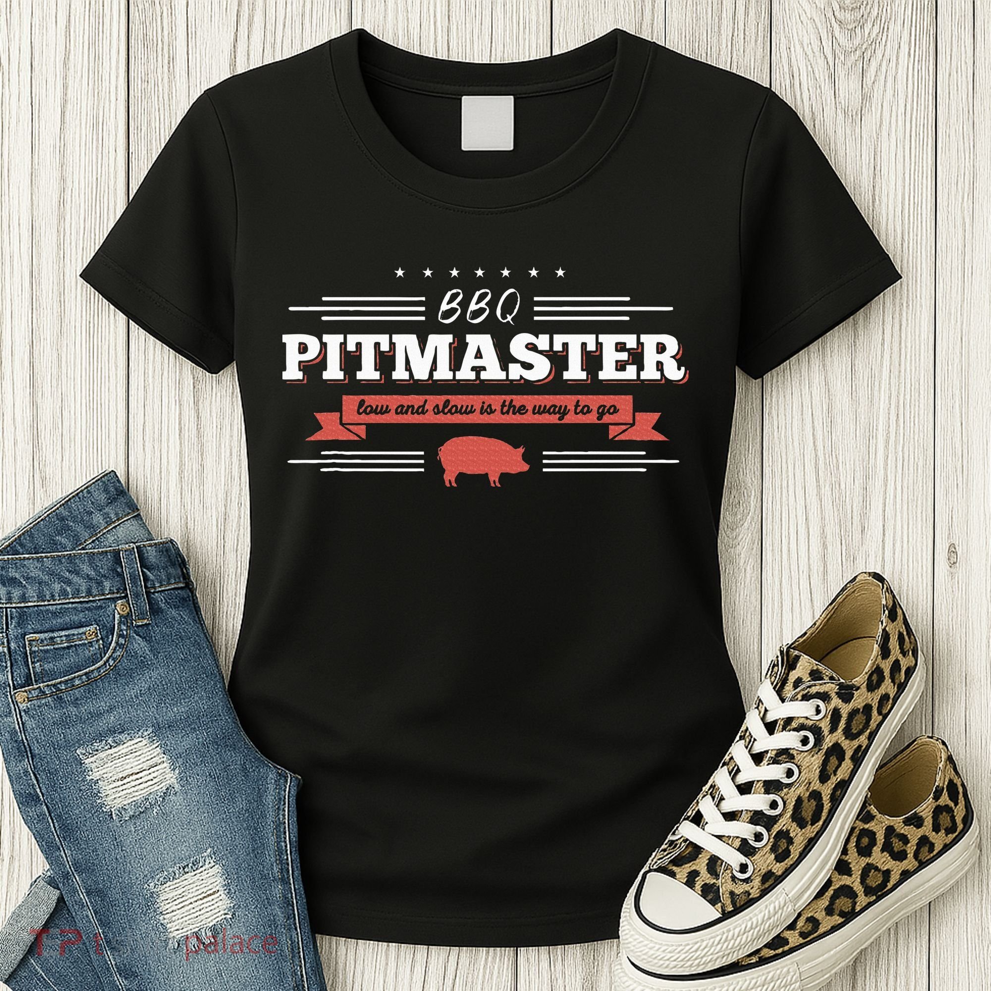 Bbq Pitmaster Low And Slow Is The Way To Go Grilling Party Women's T-Shirt