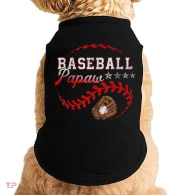 Baseball Papaw Love Playing Baseball Funny Doggie Tank