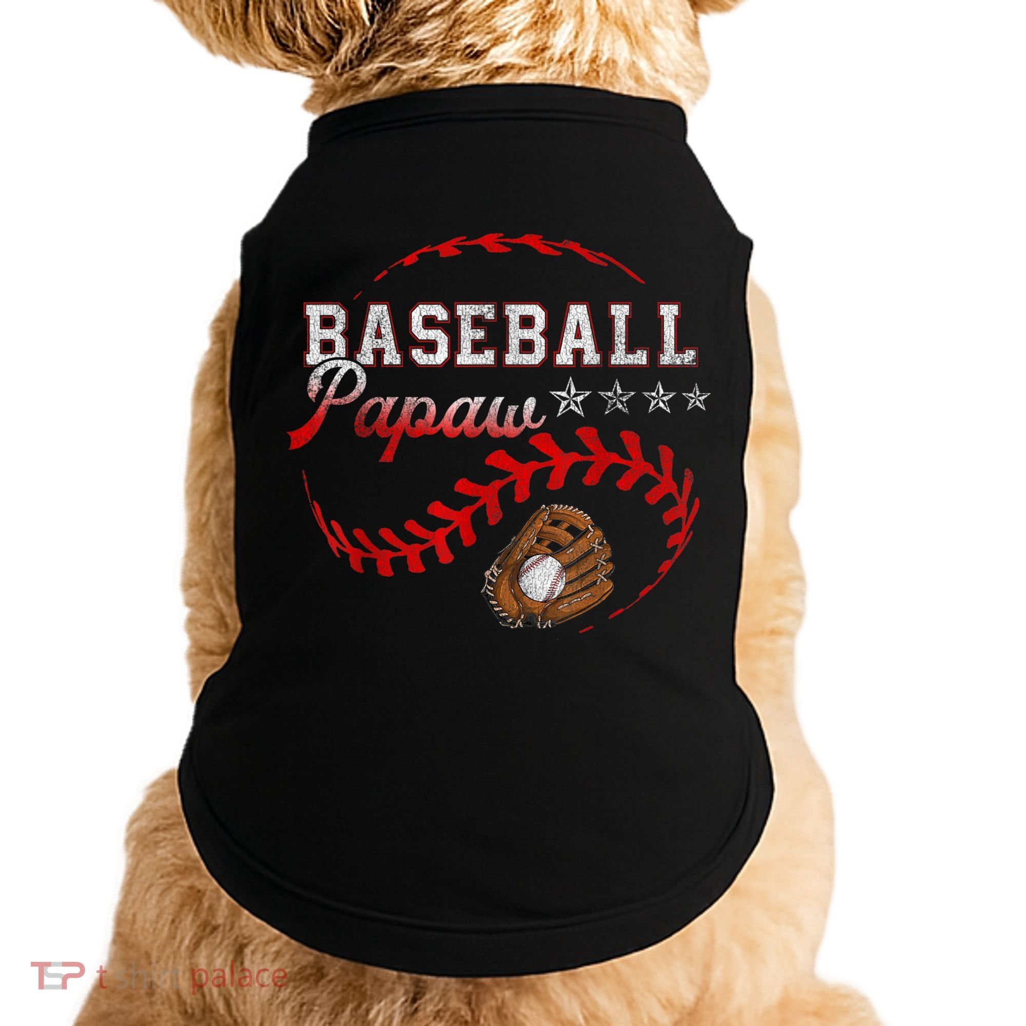 Baseball Papaw Love Playing Baseball Funny Doggie Tank