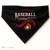 Baseball Papaw Love Playing Baseball Funny USA-Made Doggie Bandana thumb 0