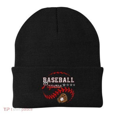 Baseball Papaw Love Playing Baseball Funny Beanie