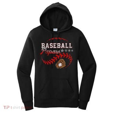 Baseball Papaw Love Playing Baseball Funny Women's Hoodie