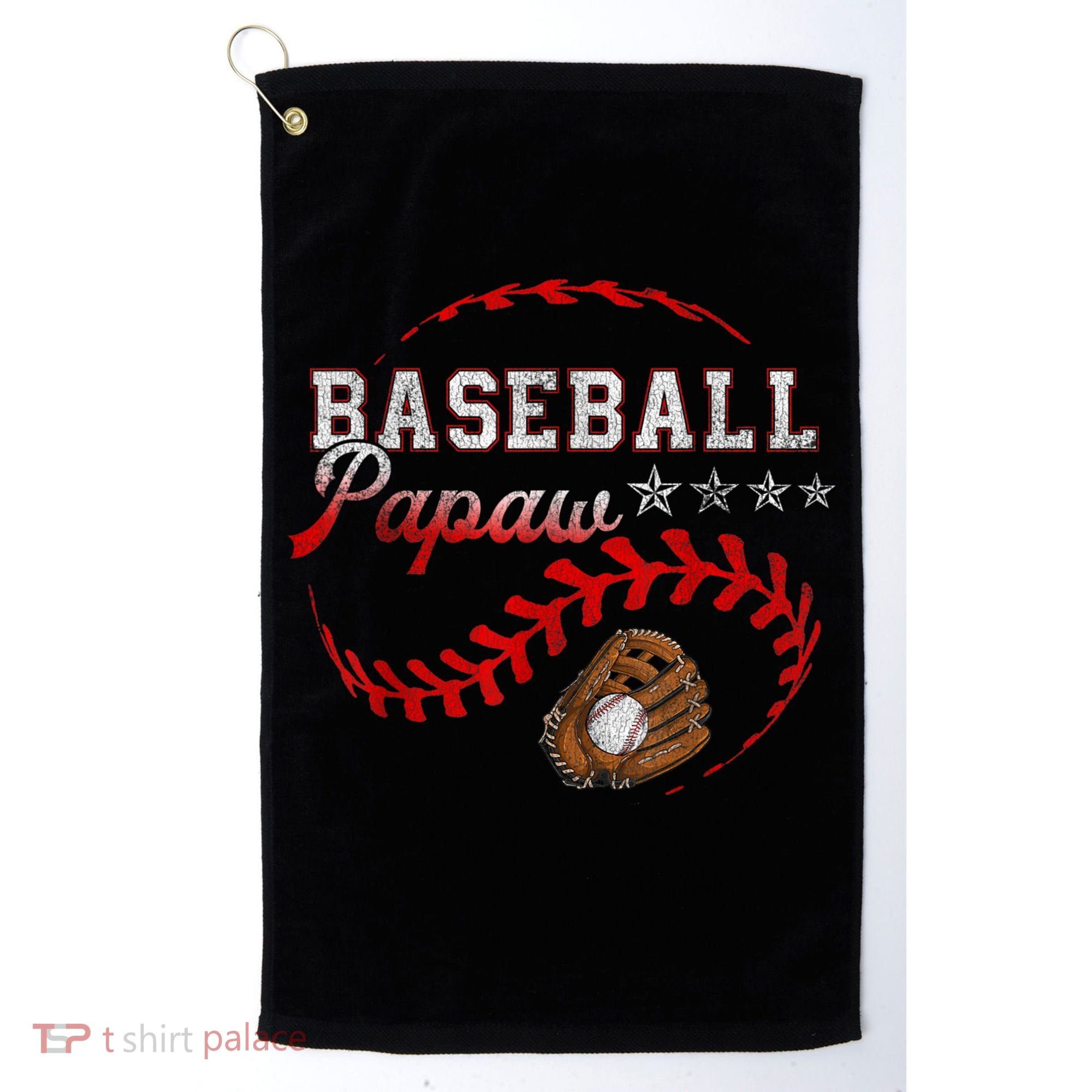 Baseball Papaw Love Playing Baseball Funny Golf Towel
