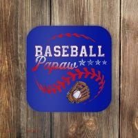 Baseball Papaw Love Playing Baseball Funny Coaster thumb 0