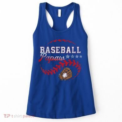 Baseball Papaw Love Playing Baseball Funny Women's Tank Top
