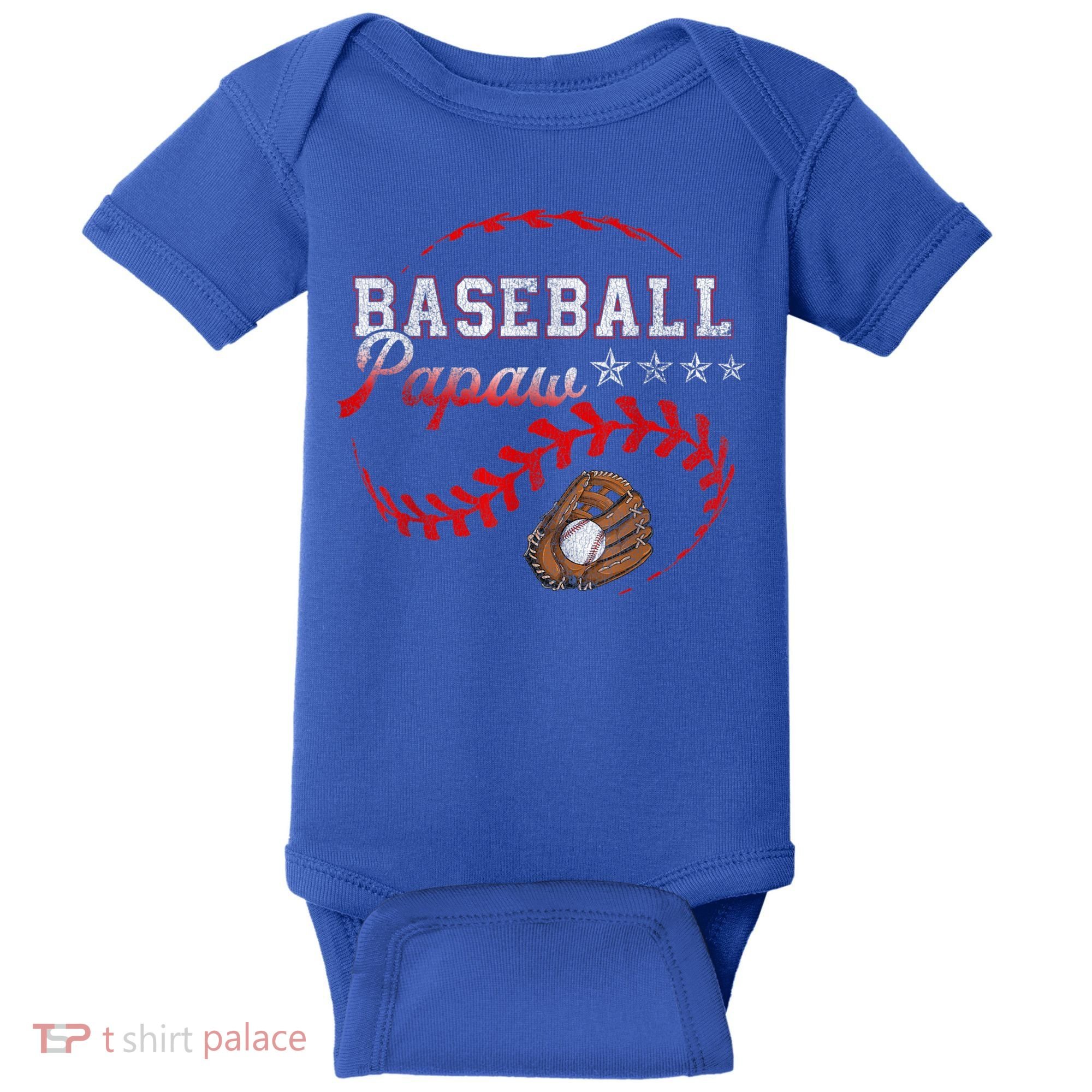 Baseball Papaw Love Playing Baseball Funny Baby Bodysuit