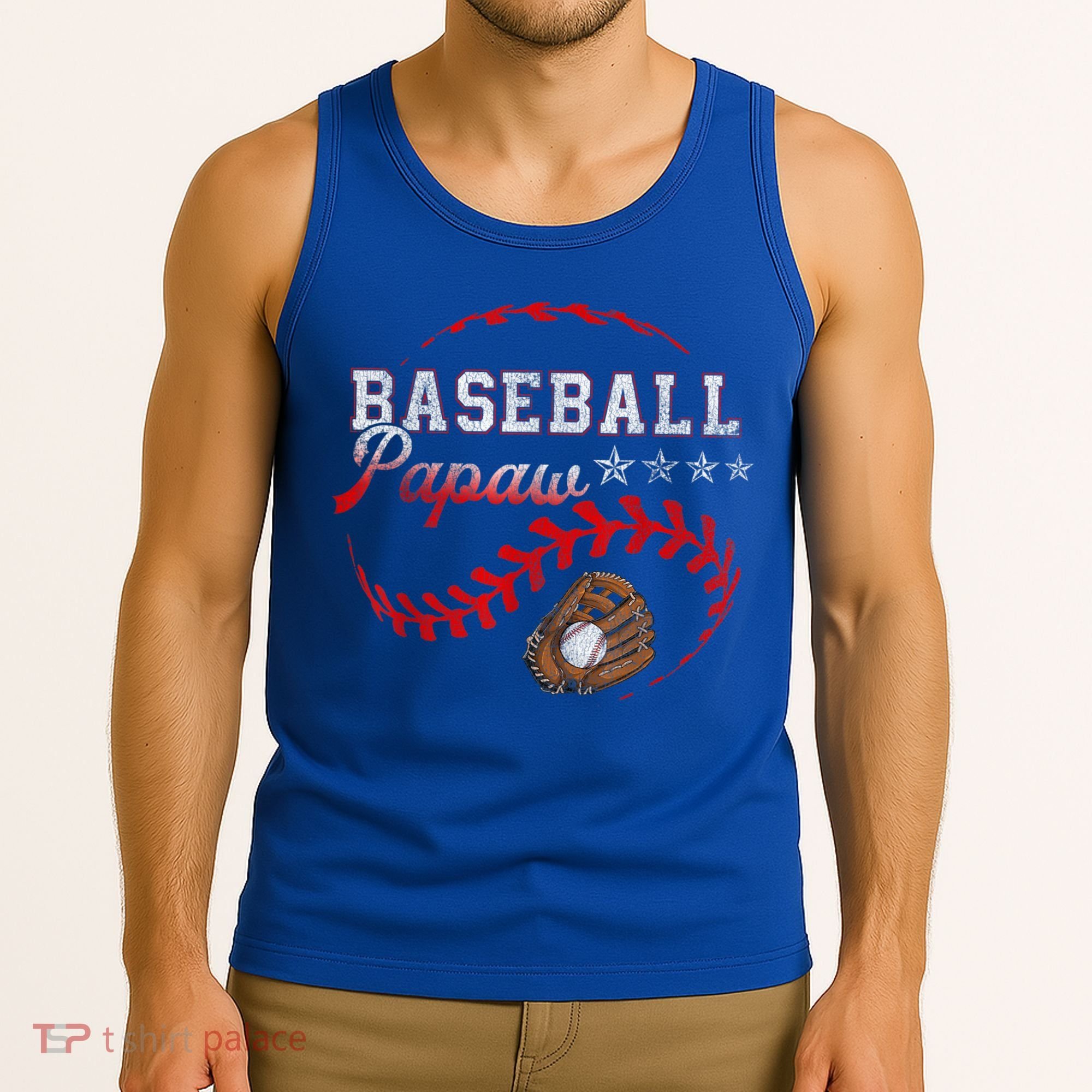 Baseball Papaw Love Playing Baseball Funny Tank Top