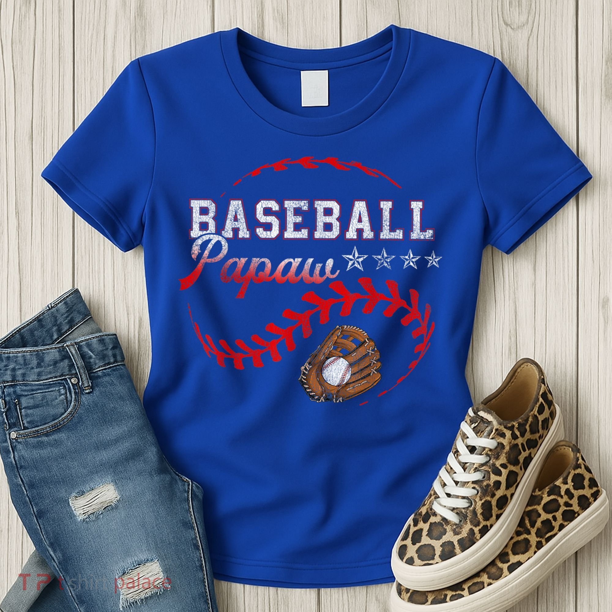 Baseball Papaw Love Playing Baseball Funny Women's T-Shirt