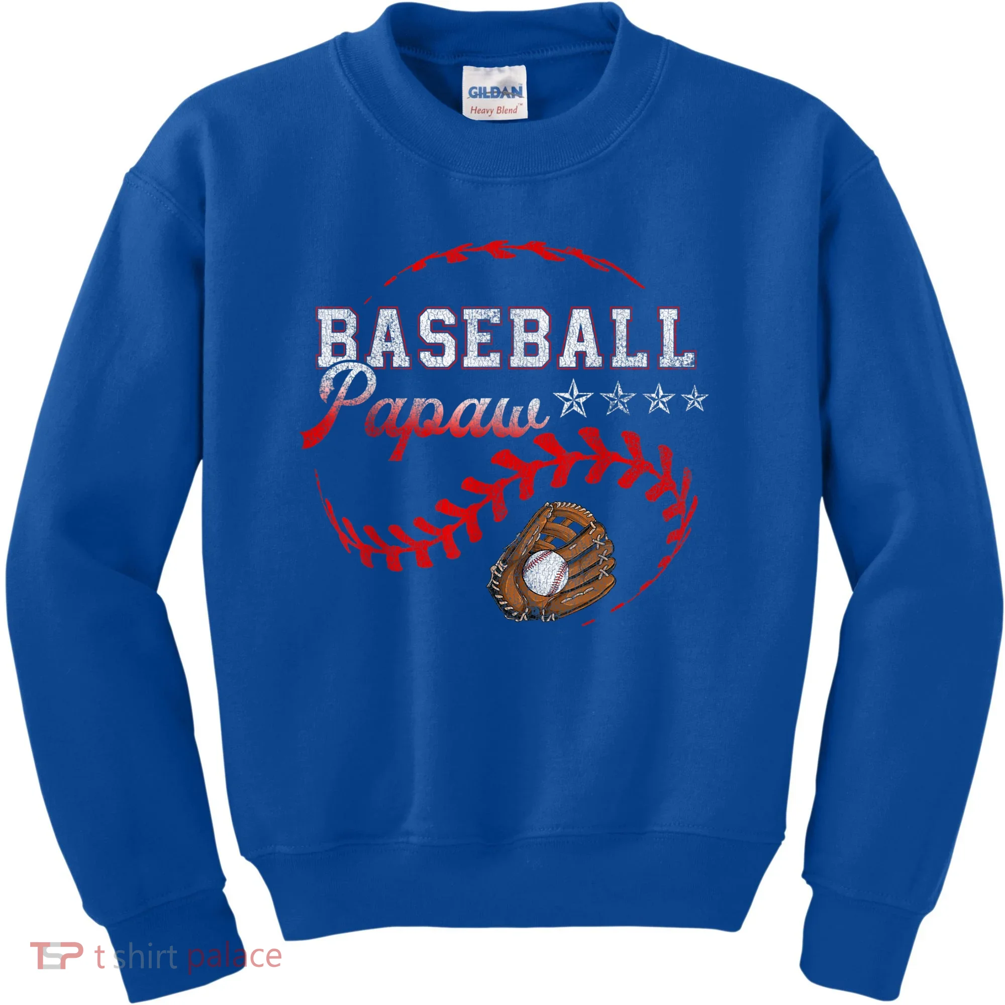 Baseball Papaw Love Playing Baseball Funny Kids Sweatshirt