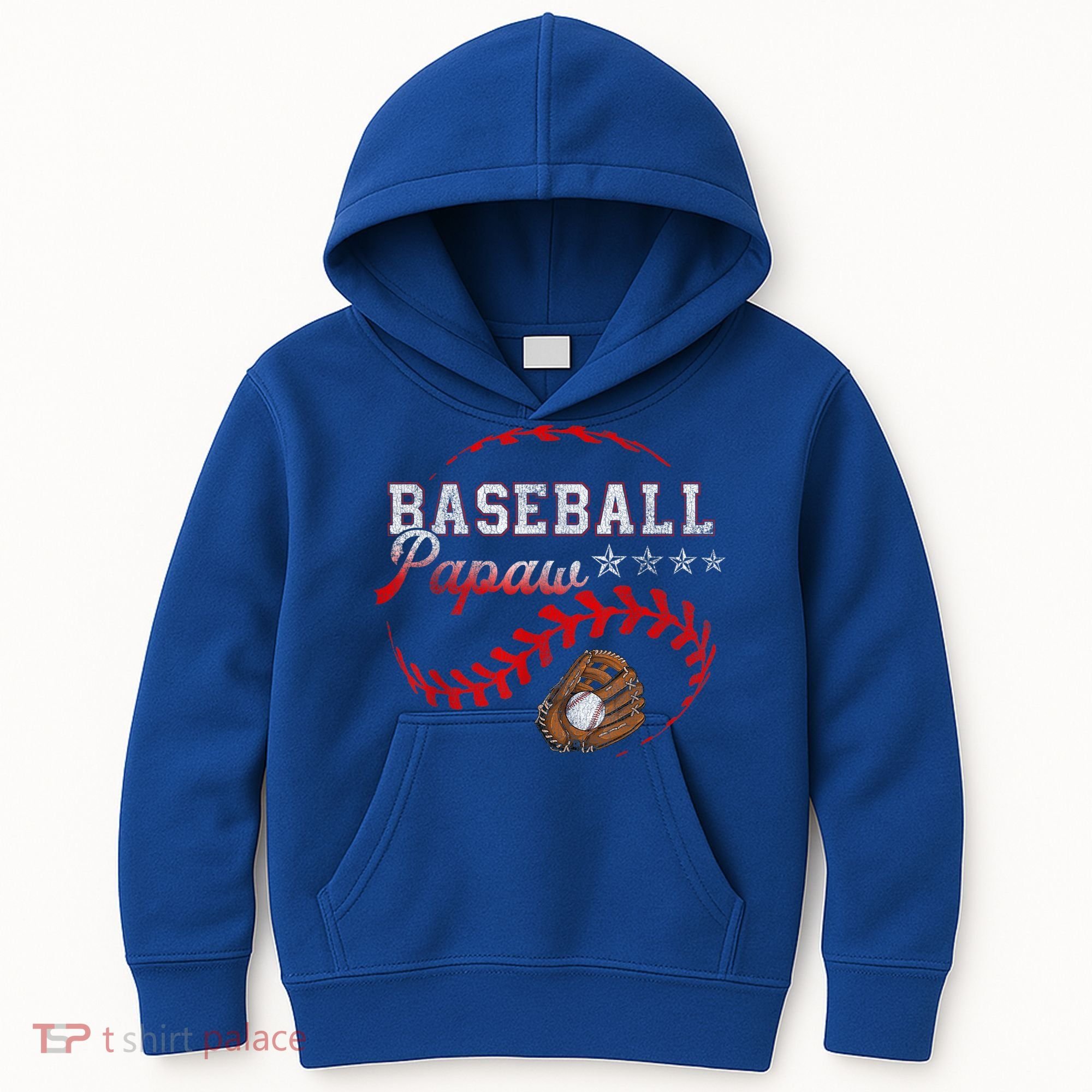 Baseball Papaw Love Playing Baseball Funny Kids Hoodie