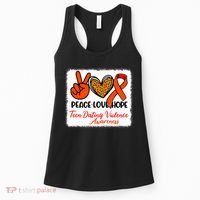 Bleached Peace Love Hope Teen Dating Violence Awareness Women's Tank Top thumb 0