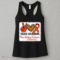 Bleached Peace Love Hope Teen Dating Violence Awareness Women's Tank Top thumb 3