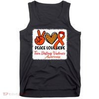 Bleached Peace Love Hope Teen Dating Violence Awareness Tank Top thumb 0