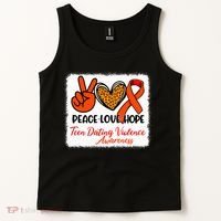 Bleached Peace Love Hope Teen Dating Violence Awareness Tank Top thumb 2