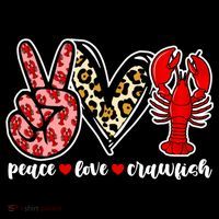 Bleached Peace Love Crawfish Leopard Crawfish Season Gift Coffee Mug thumb 5