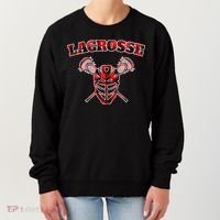 Buffalo Plaid Lacrosse Game Crossed Sticks Lax Women's Sweatshirt thumb 0