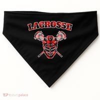 Buffalo Plaid Lacrosse Game Crossed Sticks Lax USA-Made Doggie Bandana thumb 0